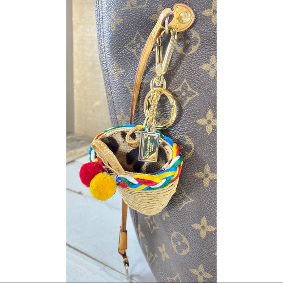 Dolce & Gabbana Colorful Straw Basket Purse Bag Charm/Keychain - Picture 3 of 9